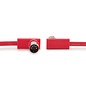 Rockboard Flat MIDI Cable - 30 cm (11 13/16"), Red , Angled Plugs