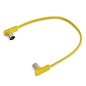 Rockboard Flat MIDI Cable - 30 cm (11 13/16"), Yellow,  Angled Plugs