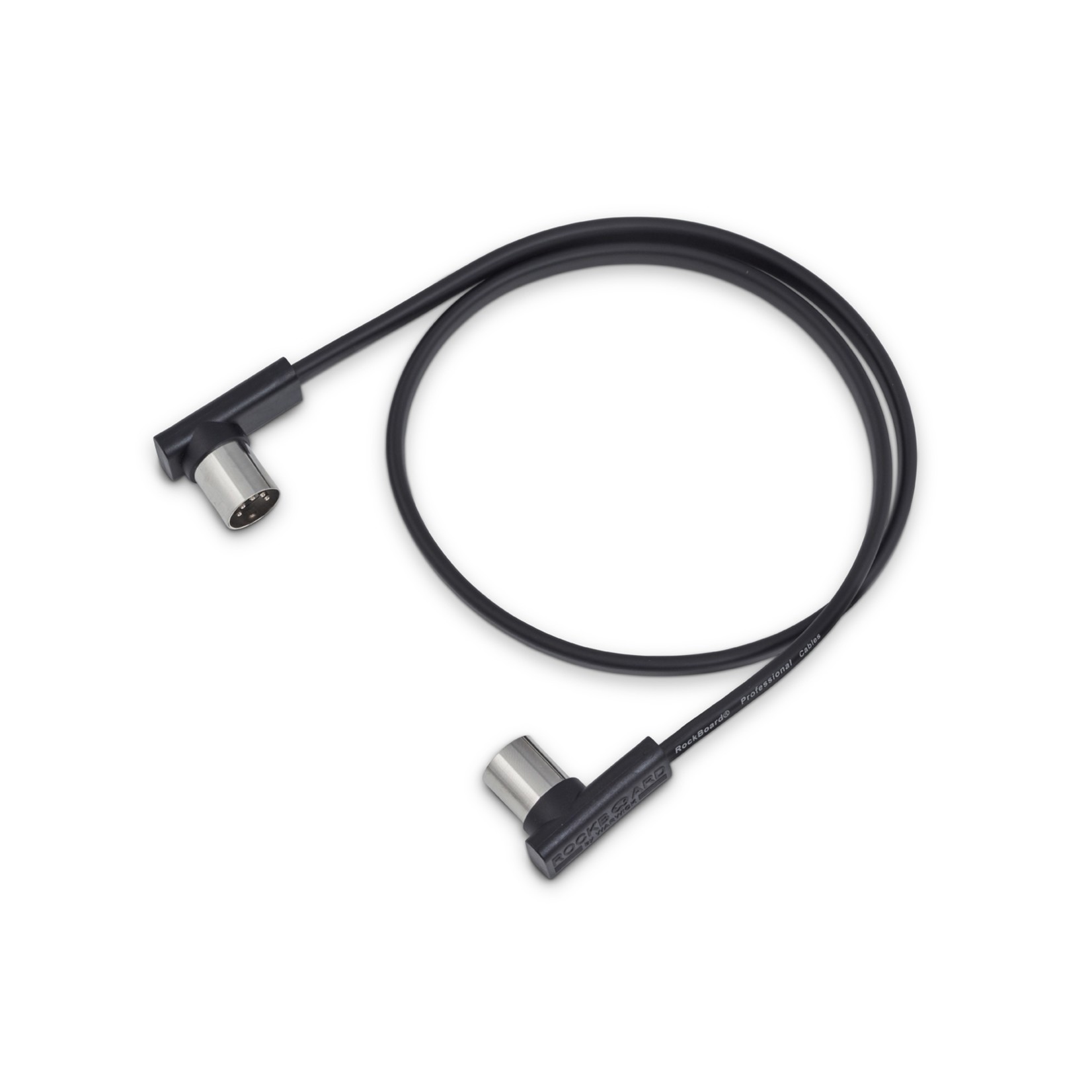 Rockboard Rockboard Flat MIDI Cable - 60 cm (23 5/8"), Black , Angled Plugs