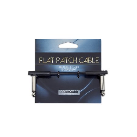 RockBoard Flat Patch Cable, Black, 5 cm (1 15/16"), low profile