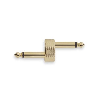 Rockboard Compact Pedal Z-Connector/Coupler, Gold - Plug to Plug Length: 10mm / 3/8"