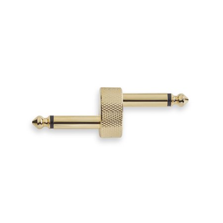 Rockboard Compact Pedal Z-Connector/Coupler, Gold - Plug to Plug Length: 10mm / 3/8"