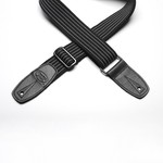 Reunion Blues Reunion Blues Merino Wool 2" Wide Guitar Strap, Black with Pinstripes (RBS-28PS), Length = 42"-60"