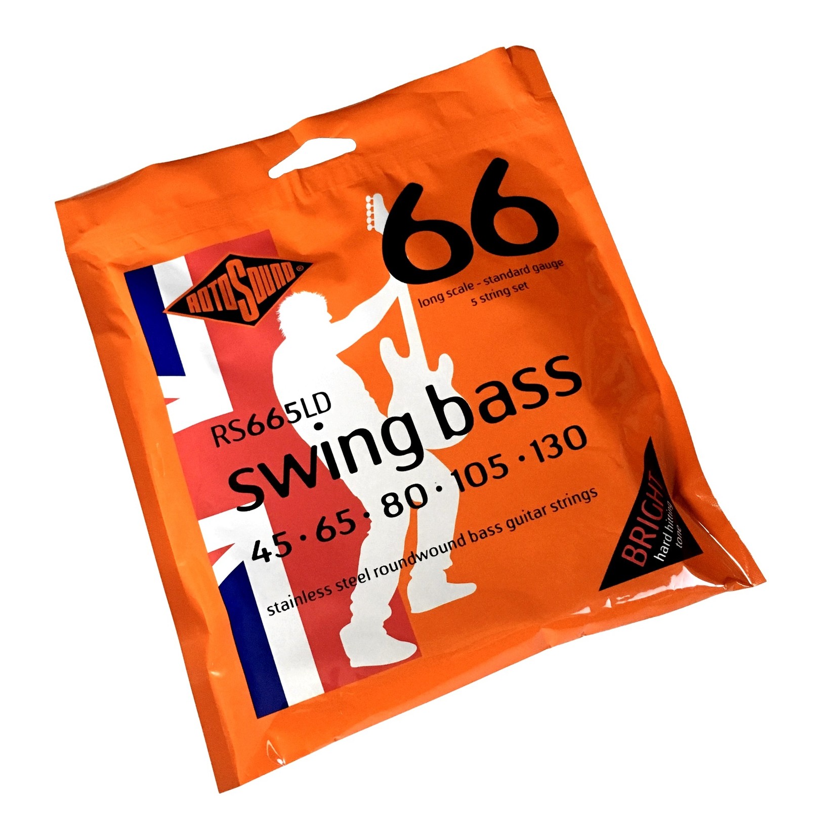 Rotosound Rotosound RS665LD Swing Bass 66 5-String (45-130), Stainless Steel Roundwound Strings