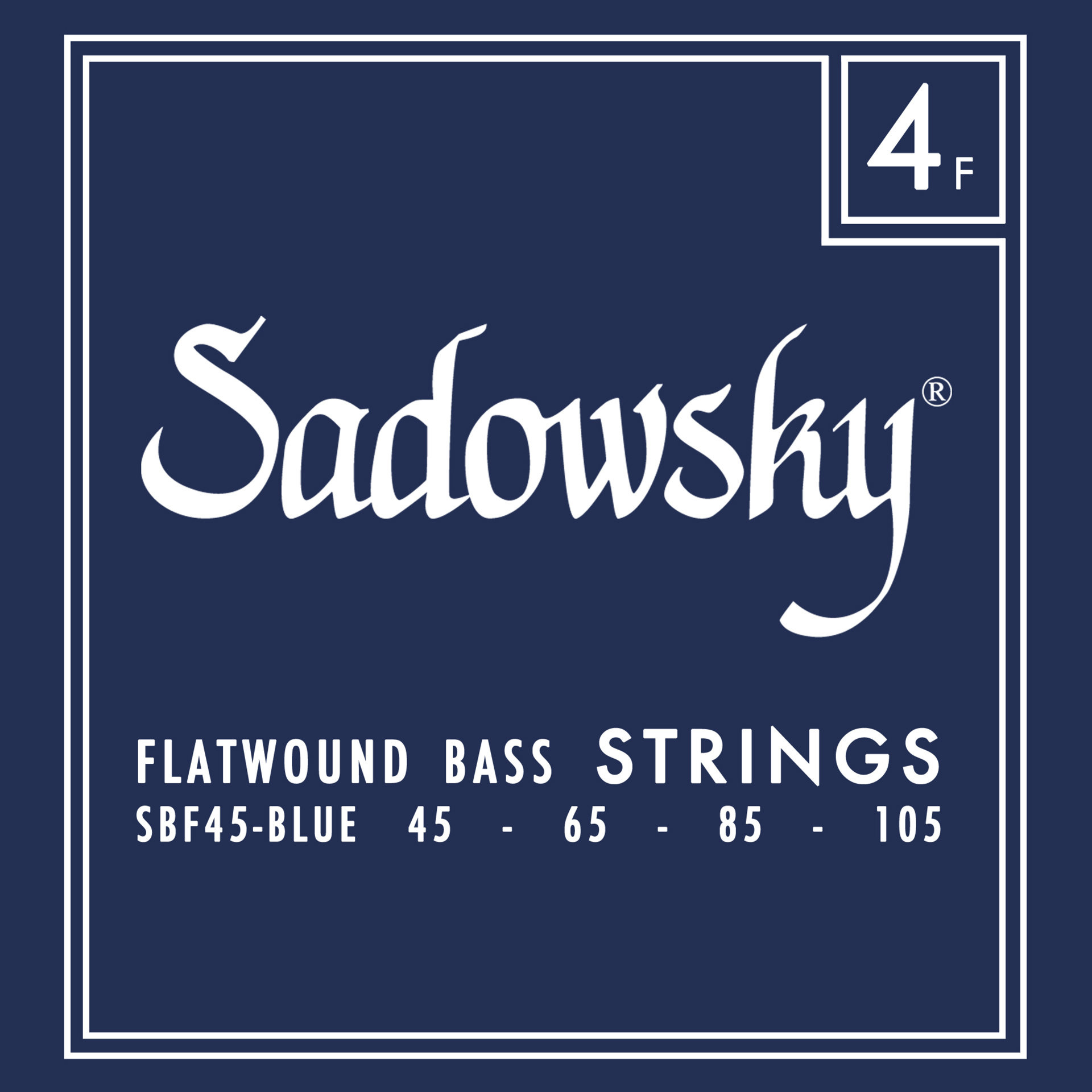 Sadowsky Blue Label Bass Strings, Stainless Steel Flatwound, 4-String Set (045-105)