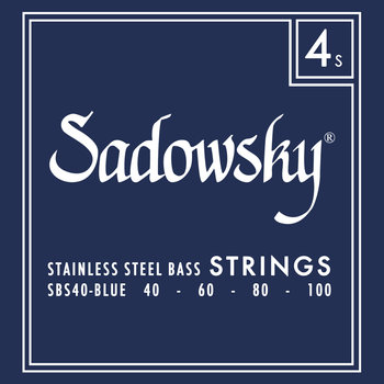 Sadowsky Blue Label Bass Strings, Stainless Steel - 4-String Set, (040-100)