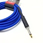 Strukture SC186BL 1/4" TS Woven Instrument Cable - 18.6' Blue (with new black wraps on plugs)