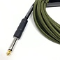 Strukture SC186MG 1/4" TS Woven Instrument Cable - 18.6' Military Green (new black wraps on plugs)