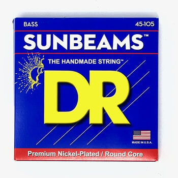 DR Sunbeams Short Scale Nickel-Plated/Round Core Bass Strings, Medium 45-105, 4-String Set (SNMR-45)