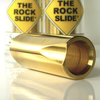 The Rock Slide Polished Brass Guitar Slide- Large