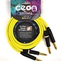 Cordial Cables Premium DJ Dual/Mono (Black Light) Cable, Ceon Series - Hi-Flex DJ's Choice Stereo 1/4" TS to 1/4" TS 2-Foot Cable: Neon Yellow