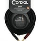 Cordial Cables Premium Instrument High-Copper Silent Plug Cable, Peak Series - 1/4" Straight to 1/4" Straight Silent Phone Plugs (20-Foot Black Cable)