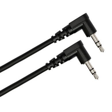 Hosa Stereo Interconnect, Right-angle 3.5 mm TRS to Same, 3 ft