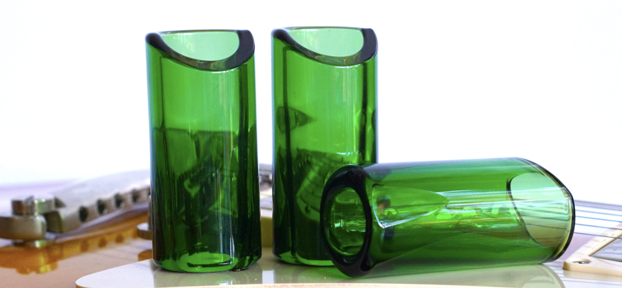 The Rock Slide Custom Shop - Medium Green Glass, Ring Size 9-11