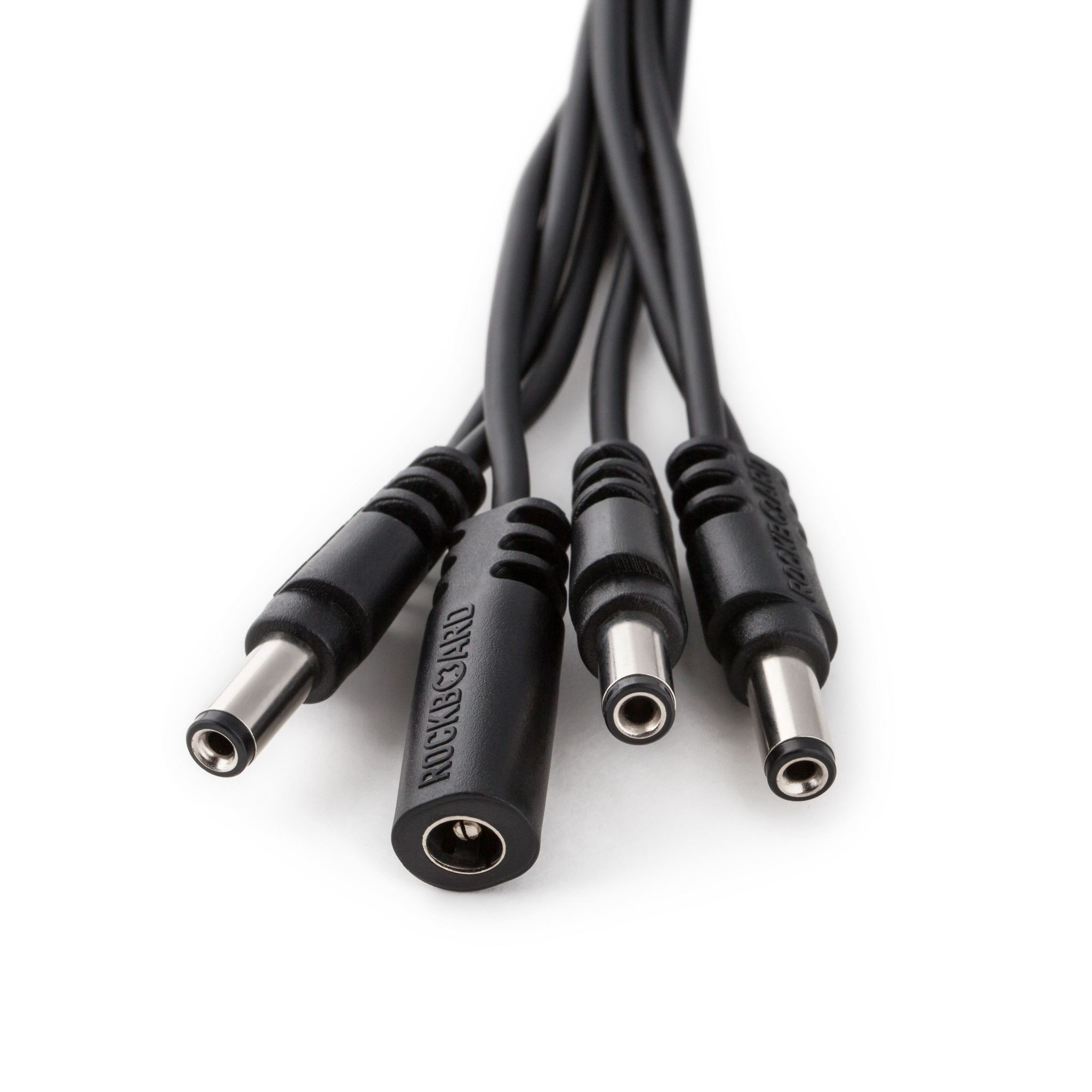 RockBoard Pedal Power Flat Daisy Chain Cable - 6 Outputs - Straight Plugs