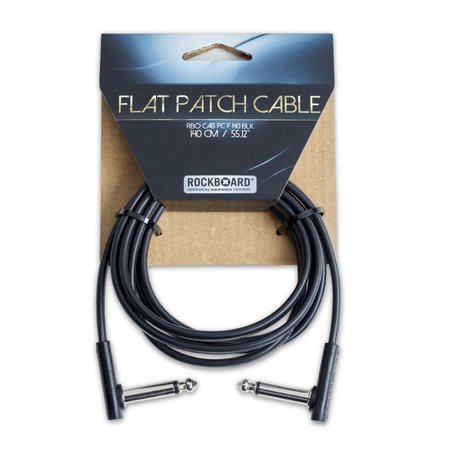 Rockboard Black Flat Patch Cable 4.59' / 140 cm (RBO CAB PC F 140 BLK)