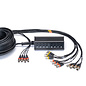 Cordial Cables 12-Channel Multi-Pair Snake with Stage Box, Essential Series - 12-In/4-Out XLR Connectors, 100-Foot Cable