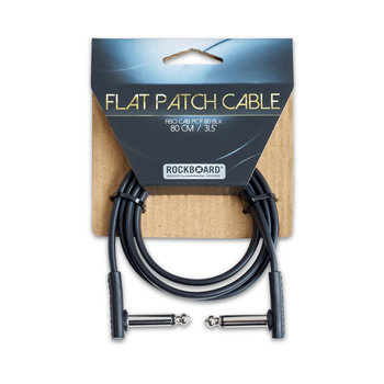 RockBoard Black Flat Patch Cable 2.62 ft / 80 cm / 31.5 in (RBO CAB PC F 80 BLK)