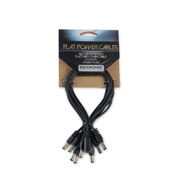 Rockboard Pedal Power Flat Daisy Chain Cable, 8 Outputs, Straight (RBO CAB POWER DC8 S)