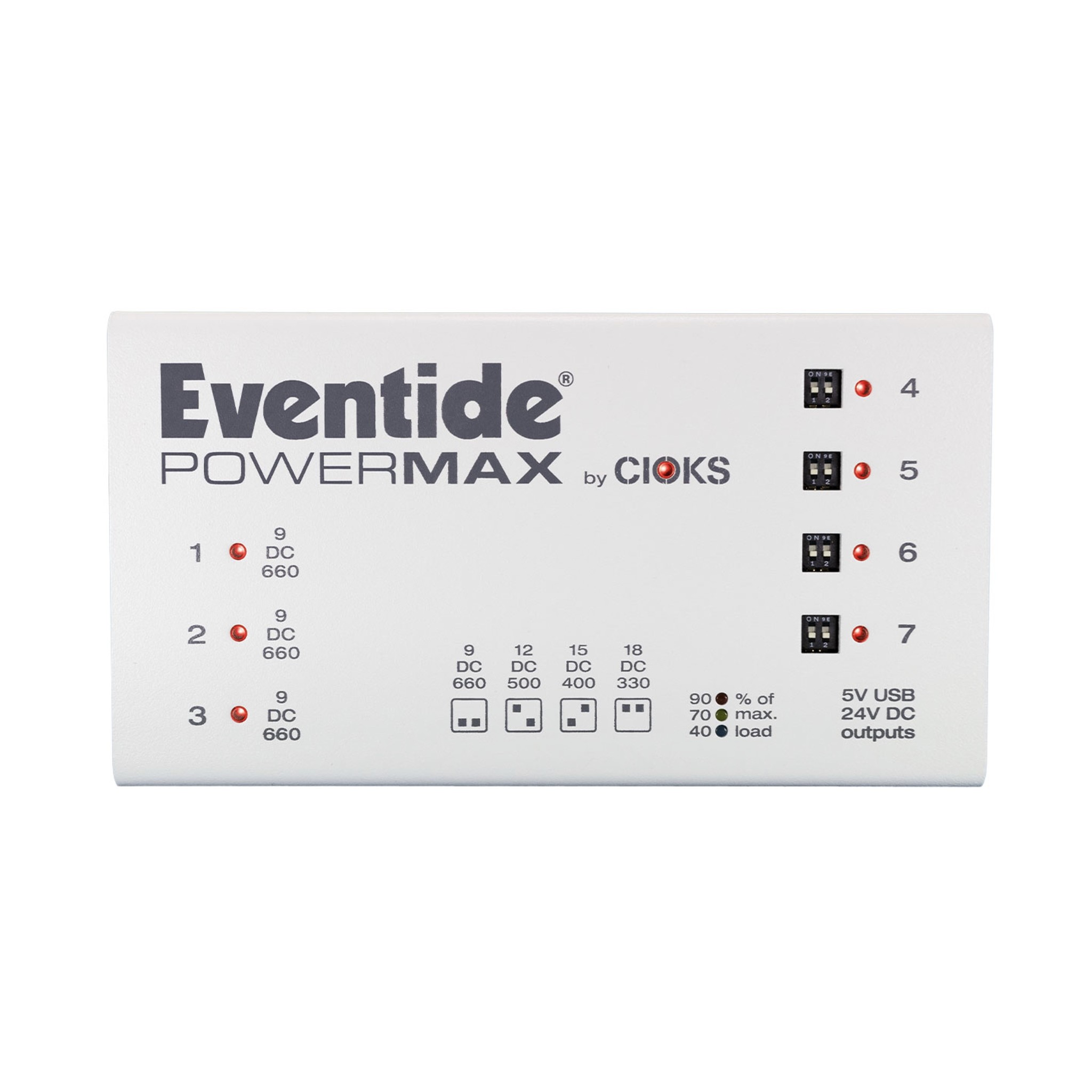 Eventide PowerMAX V2 Power Supply for Effects Pedals (7 variable outlets + USB)