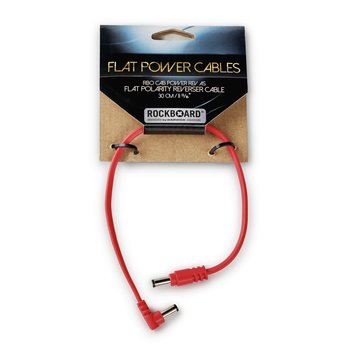 Rockboard Flat Pedal Power Polarity Reverser Cable, 11.81” , angled/straight, red