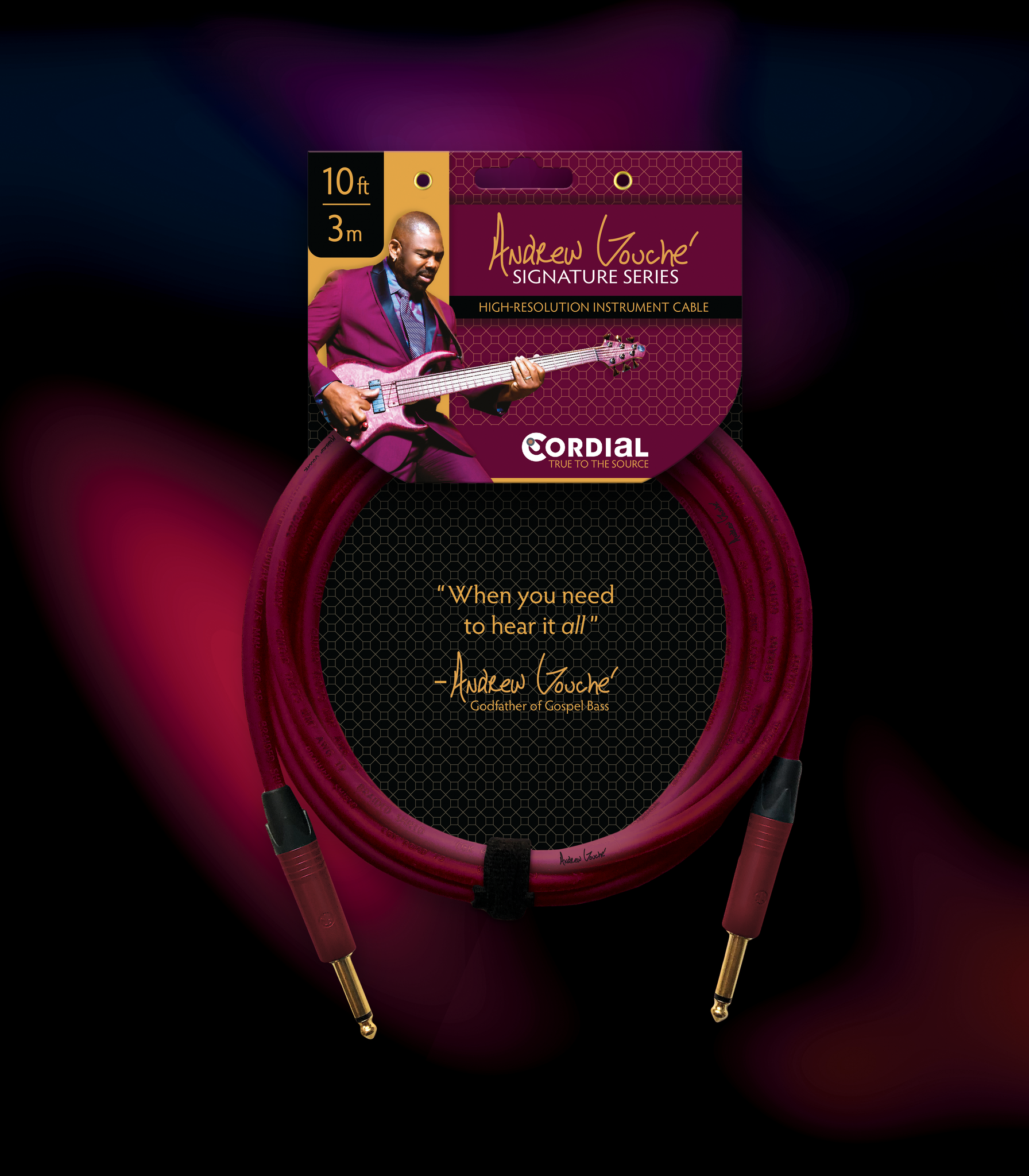Andrew Gouché Signature Premium Instrument Cables by Cordial Cables, Musical Instruments and Accessories