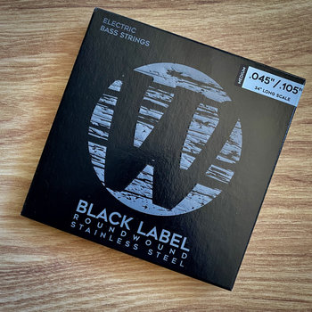 Warwick Black Label Bass Strings 4-String (Long Scale) Set, Medium 045/105 (40200 M 4)