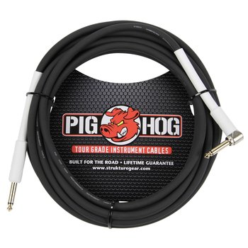 Pig Hog 18.5ft 1/4" - 1/4" Right Angle 8mm Tour Grade Instrument Cable (PH186R)
