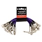 Strukture 6-Inch Pedal Patch Cables, 6-Pack, Purple Woven