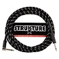 Strukture Instrument Cable - Vintage Black/Silver, 18.6 ft Right Angle