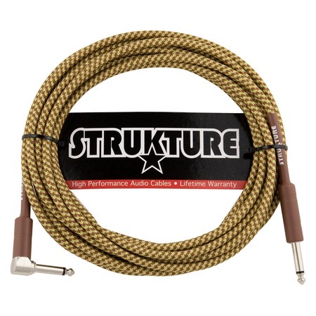 Strukture Instrument Cable - Vintage Tweed, 18.6 ft, Right Angle