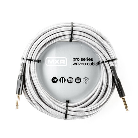 MXR 24FT Pro Series Woven Silver Instrument Cable - Straight / Straight (DCIW24)