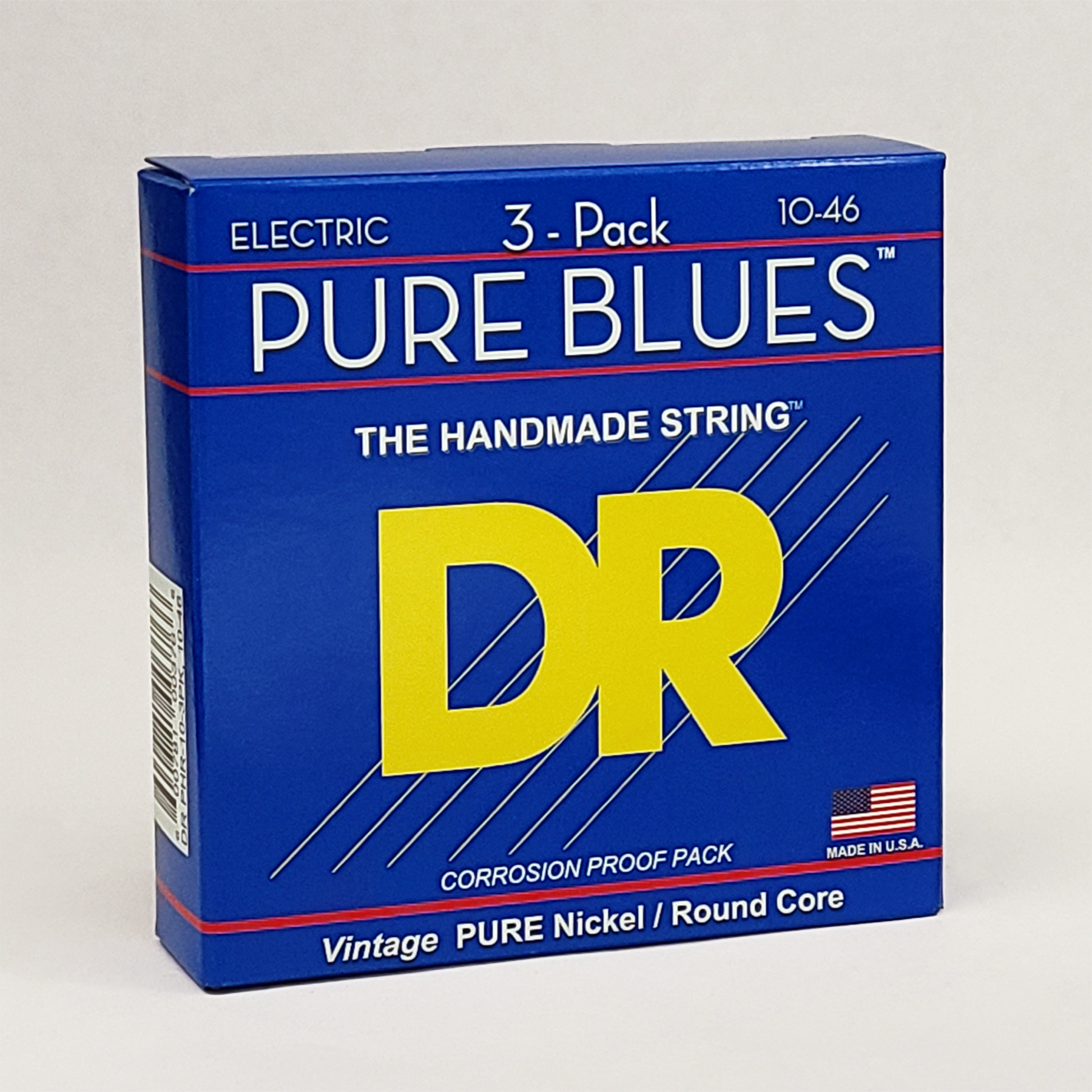 DR Strings 3-Pack Pure Blues Nickel Electric Guitar Strings, Medium 10-46