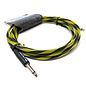 Tsunami Cables 10' Handcrafted Premium Instrument Cable, 1/4" Straight-Straight, "Safety Stripe" (black/yellow)