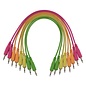 Pig Hog 3.5mm mono Synth Patch Cable 8 Pack - 10-inch (Modular, Eurorack Cables), Neon Colors