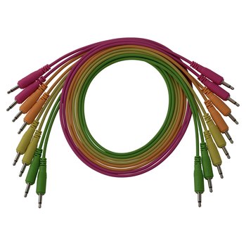 Pig Hog Pig Patch 3.5mm Mono Synthesizer Patch Cables, 8-Pack of 24" Neon Cables (Modular, Eurorack)