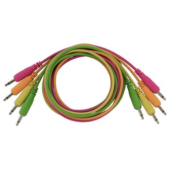 Pig Hog Pig Patch 3.5mm Mono Synthesizer Patch Cables, 4-Pack of 48" Neon Cables (Eurorack, Modular)