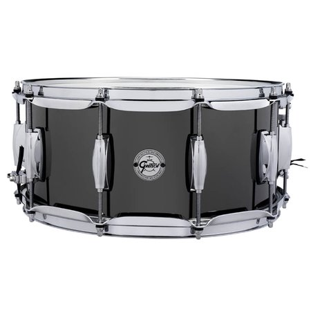 Gretsch Snare Drum, Black Nickel over Steel , 6.5" x 14", Full Range Series