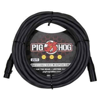 Pig Hog Hex Series Mic Cable (XLR), 25-Foot, Grey
