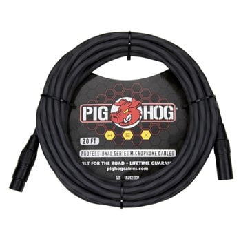 Pig Hog Hex Series Microphone Cable (XLR), 20-Foot, Grey