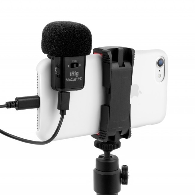 IK Multimedia iRig Mic Cast HD,  Dual-sided digital voice microphone for smartphone, tablet, laptop