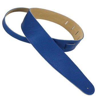 Henry Heller 2.5" Guitar Strap - Supple Leather with Suede Backing, Blue