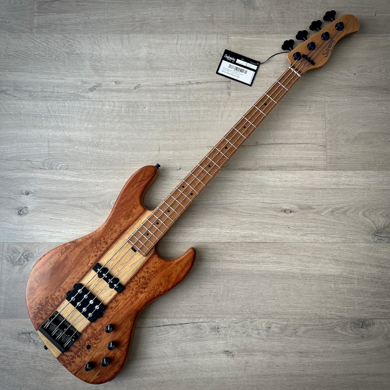 Sadowsky MetroLine 2022 LTD 21-Fret MM Bass, Snakewood/Ash, Natural Transparent Satin (22/150)