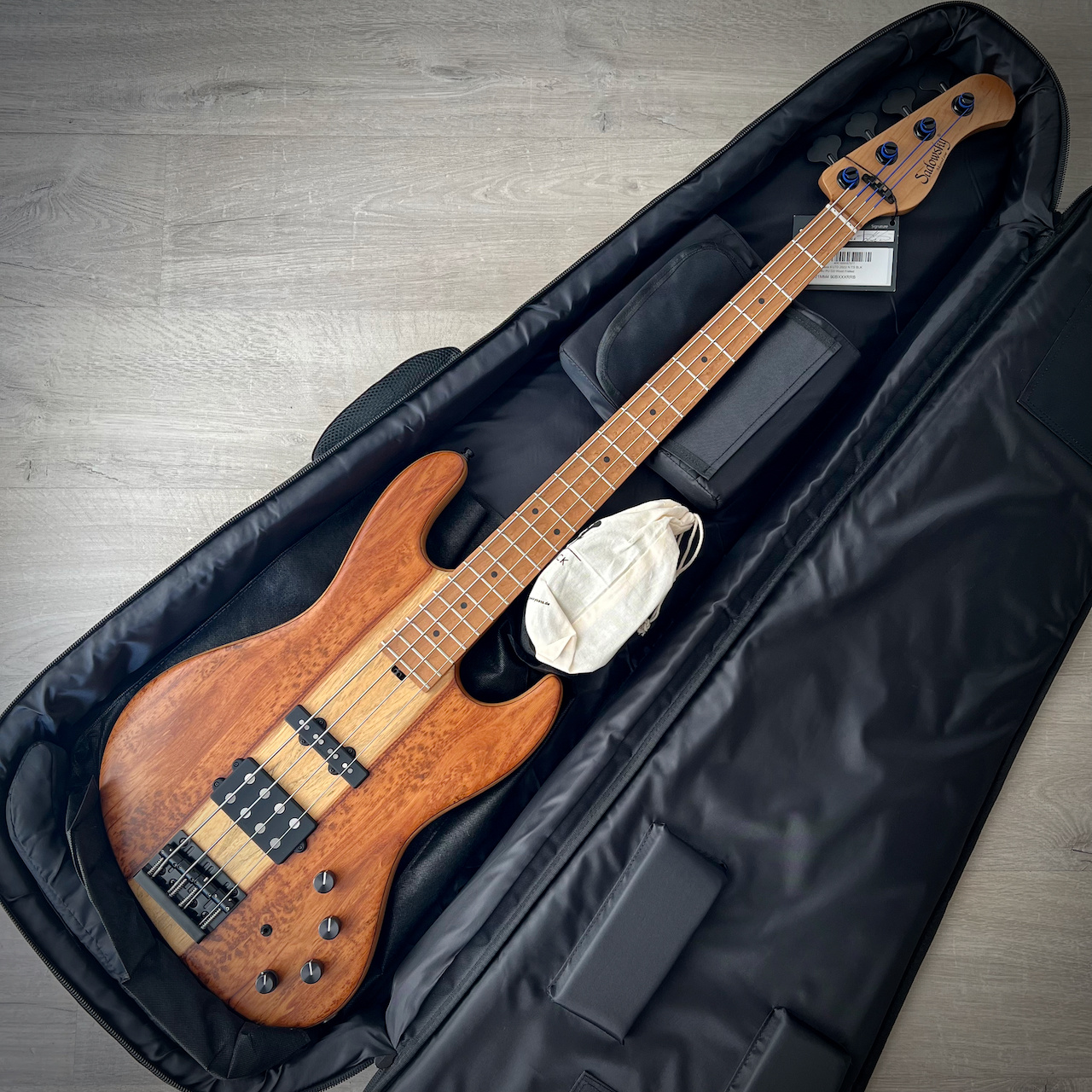 Sadowsky MetroLine 2022 LTD 21-Fret MM Bass, Snakewood/Ash, Natural Transparent Satin (22/150)