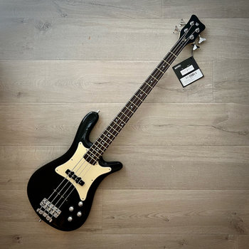 Warwick Pro Series Streamer CV-4 String Bass, Solid Black High Polish, Made in Germany (GPS), 2023