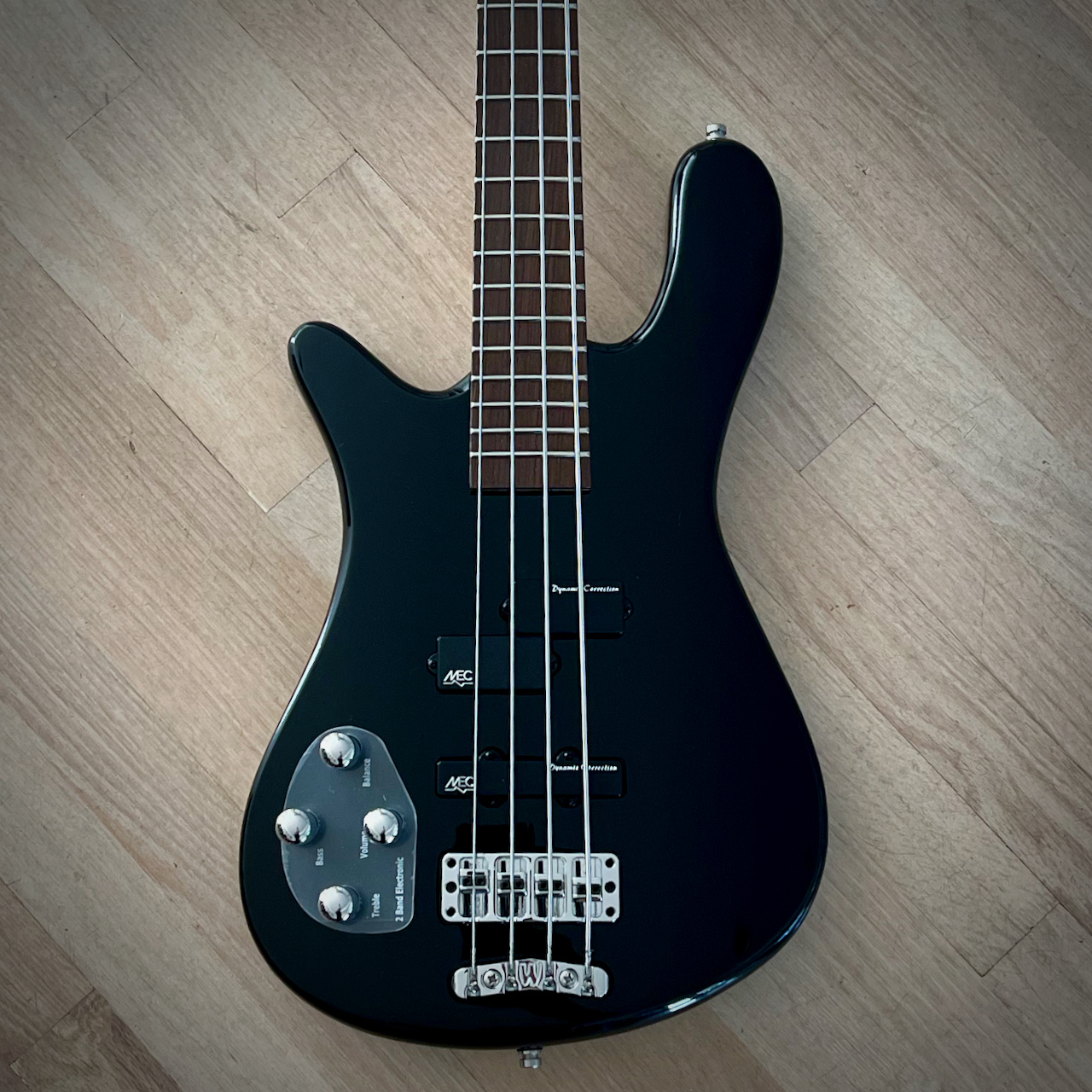 Warwick RockBass Streamer LX-4 String - Lefthand/Lefty Bass - Solid Black High Polish (2022)