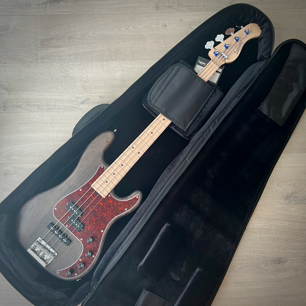Sadowsky MetroLine 21-Fret Hybrid P/J Bass-Swamp Ash Body-4 String Bass-Nirvana Black Transparent Satin (2023)