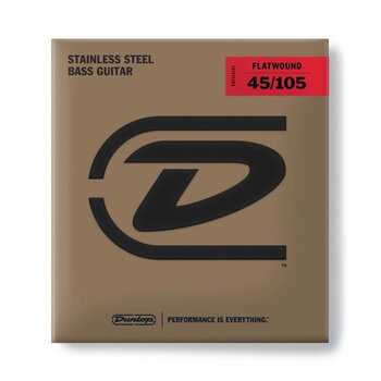 Dunlop Stainless Steel Flatwound Bass Strings 45 - 105
