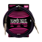 Ernie Ball 6393 Braided Instrument Cable Straight/Straight 10ft - Purple/Black