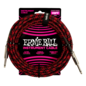 Ernie Ball 6398 Braided Instrument Cable Straight Straight 25ft - Red/Black